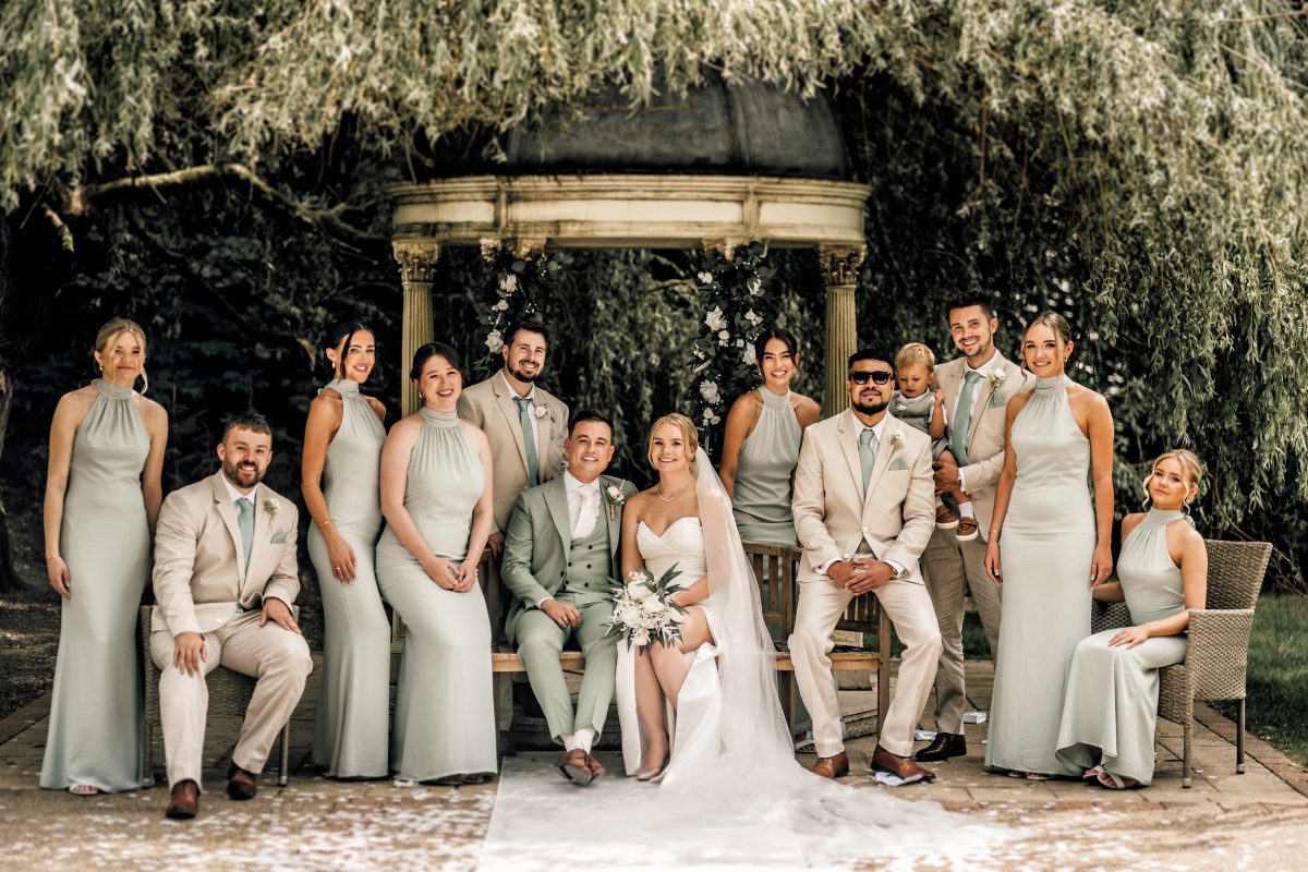 DOWER HOUSE | Ella & James 4 a group of people posing for a photo